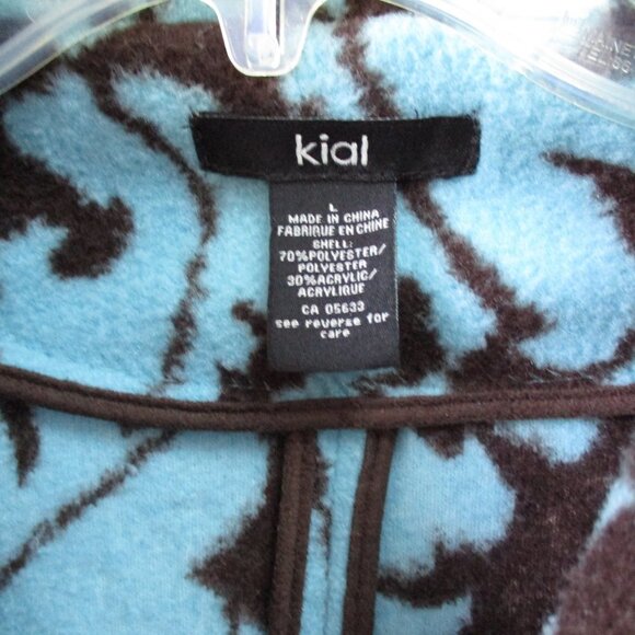 Womens Kial Fleece Jacket Size Large Brown Blue - Picture 4 of 6